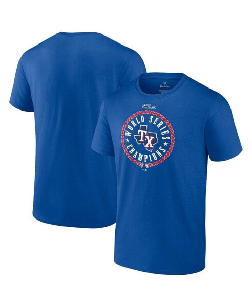 Men's Royal Texas Rangers 2023 World Series Champions Stealing Home T-shirt