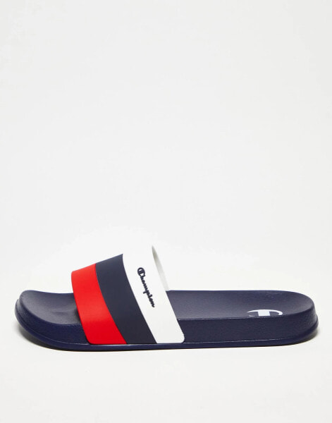 Champion All American slide in black navy red