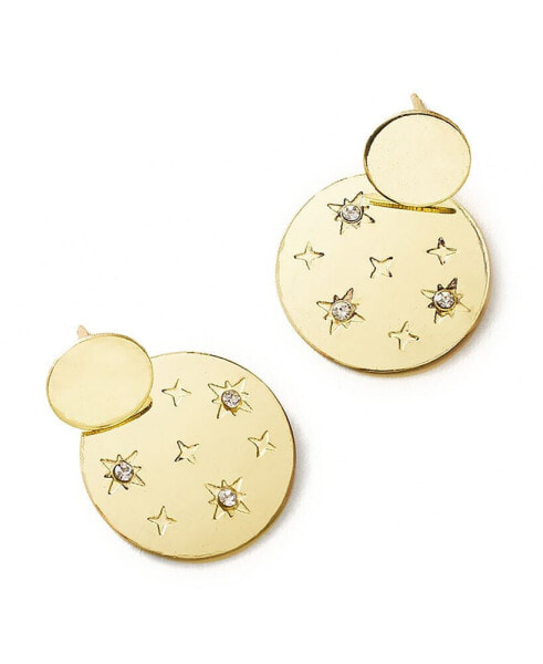 Sitara Starry Double Circle Dangle Earrings