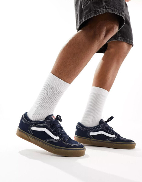 Vans Rowley Classic gum sole trainers in navy