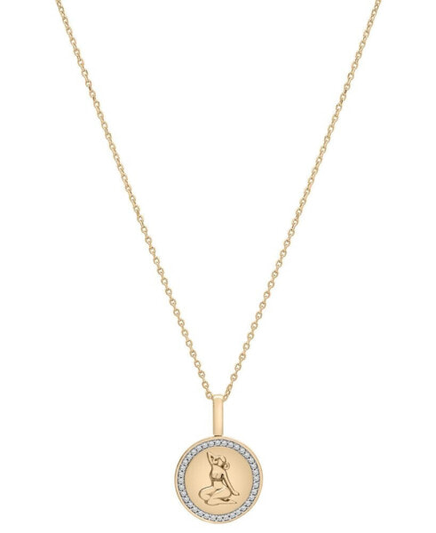 Audrey by Aurate diamond Aries Disc 18" Pendant Necklace (1/10 ct. t.w.) in Gold Vermeil, Created for Macy's