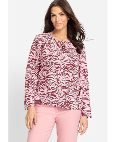 Women's Swirl Print Tunic Blouse