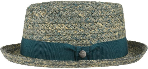 LIERYS Burney Porkpie Men's Summer Hat Made of Raffia Straw Straw Hat Made in Italy Sun Hat Spring/Summer Raffia Straw Hat