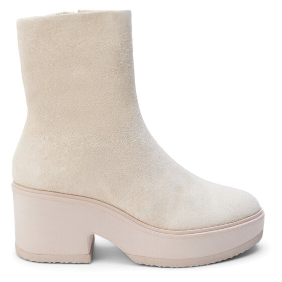 Matisse Jessie Pull On Platform Booties Womens Off White Casual Boots JESSIE-164