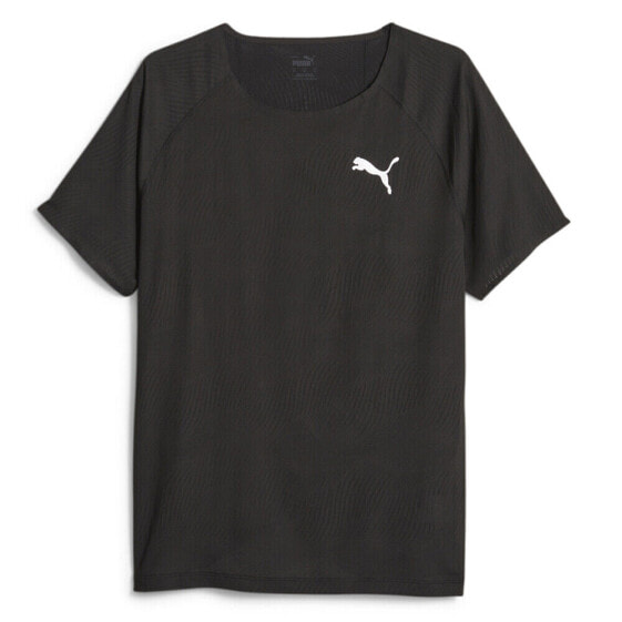 Puma Run Ultraspun Crew Neck Short Sleeve Athletic T-Shirt Mens Black Casual Top
