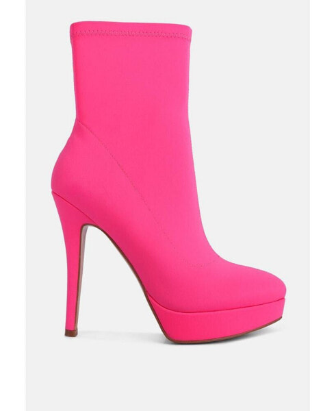 patotie lycra high heel ankle boots