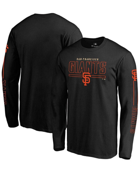 Men's Black San Francisco Giants Team Front Line Long Sleeve T-shirt