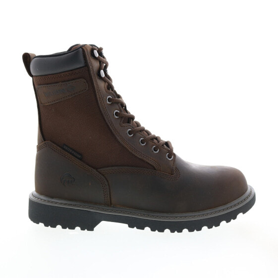 Wolverine Floorhand Waterproof Insulated 8" Mens Brown Wide Work Boots