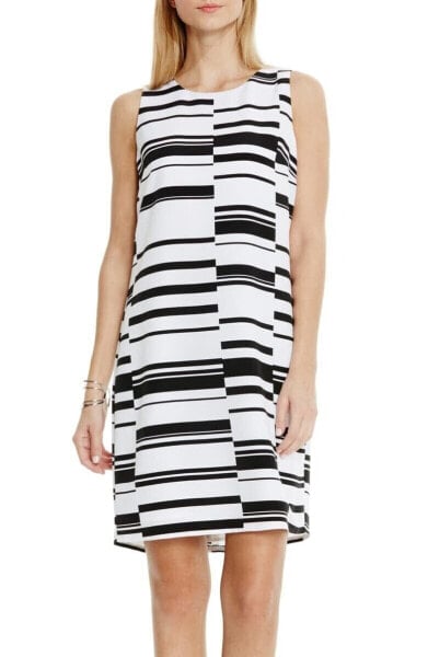 Платье Vince Camuto "Graphic Stripe Print Shift Dress" 241061 белое размер 2