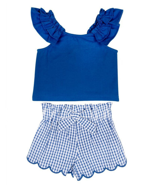 Костюм Rare Editions Baby Girl Gingham Short Set.