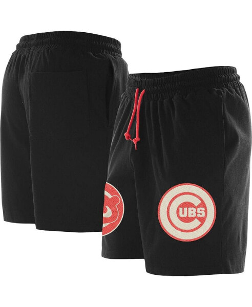 Men's Black Chicago Cubs Color Pack Knit Shorts