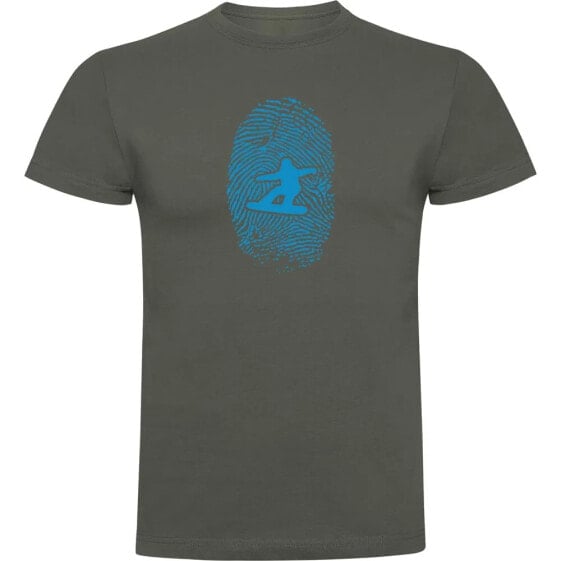 KRUSKIS Snowboarder Fingerprint short sleeve T-shirt