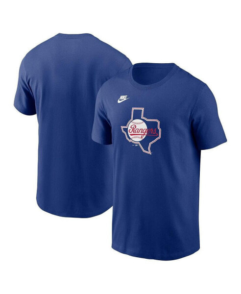 Men's Royal Texas Rangers Cooperstown Collection Team Logo T-Shirt