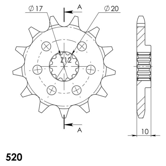 SUPERSPROX Husqvarna 520x13 CST126X13 front sprocket