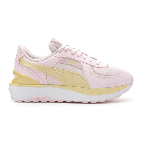 Puma Cruise Rider Nu Satin Lace Up Womens Gold, Pink Sneakers Casual Shoes 3899