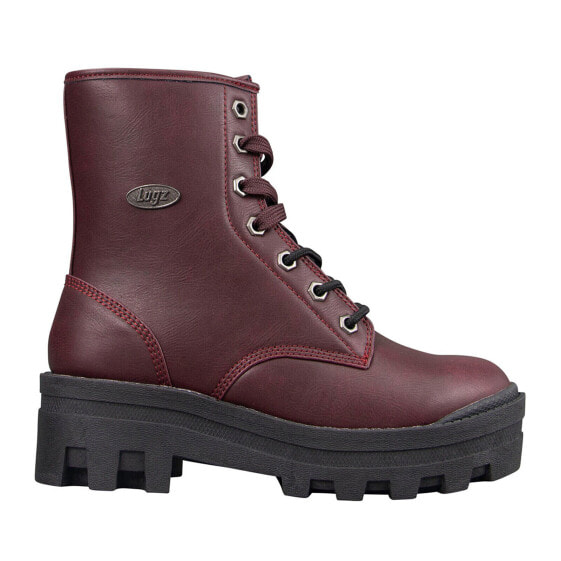 Lugz Dutch WDUTCHV-507 Womens Burgundy Synthetic Lace Up Casual Dress Boots 8