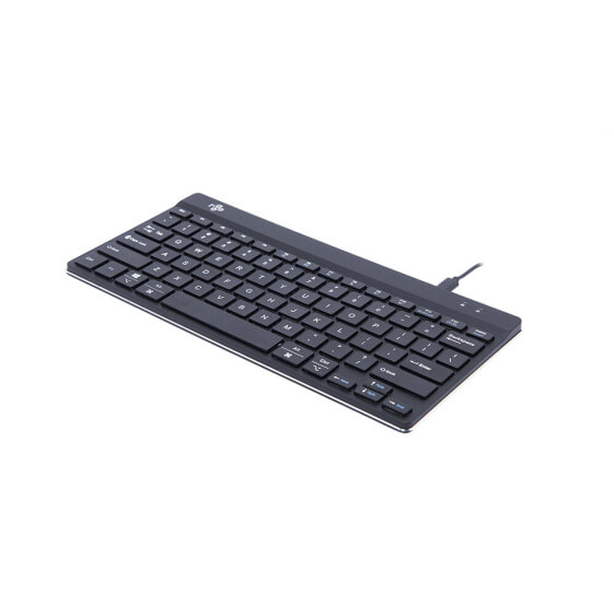 R-Go Compact Break R-Go ergonomic keyboard - QWERTY (US) - bluetooth - black - 75% - Wireless - Bluetooth - Membrane - QWERTY - Black