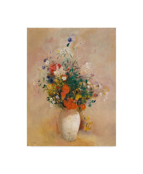Odilon Redon 'Vase Of Flowers' Canvas Art - 32" x 24"