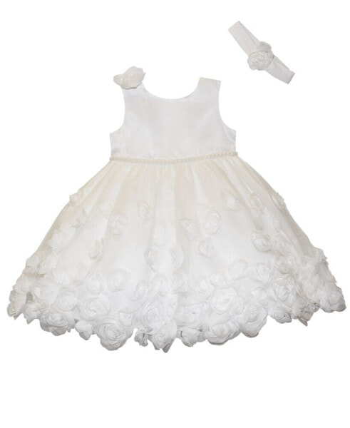 Baby Girls Tulle Dress and Headband, 2 Piece Set