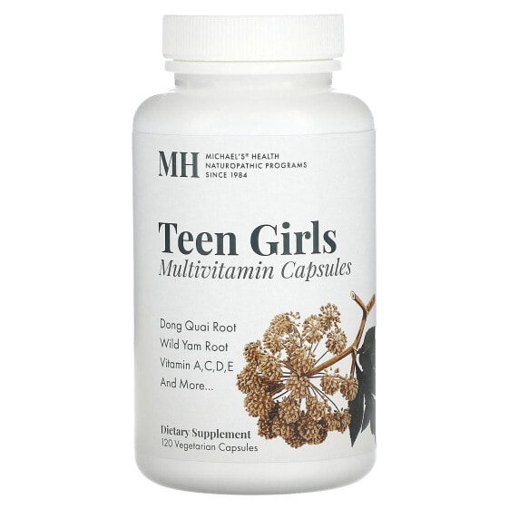 Michael's Naturopathic, Мультивитамины для девочек-подростков, 120 вегетарианских капсул