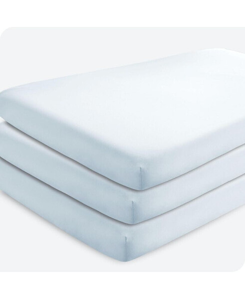Microfiber Fitted Crib Sheet, Pack of 3