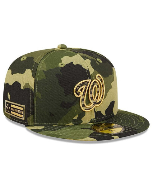 Men's Camo Washington Nationals 2022 Armed Forces Day On-Field 59Fifty Fitted Hat