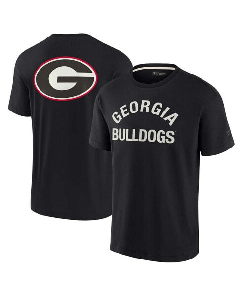 Men's and Women's Black Georgia Bulldogs Super Soft Short Sleeve T-shirt