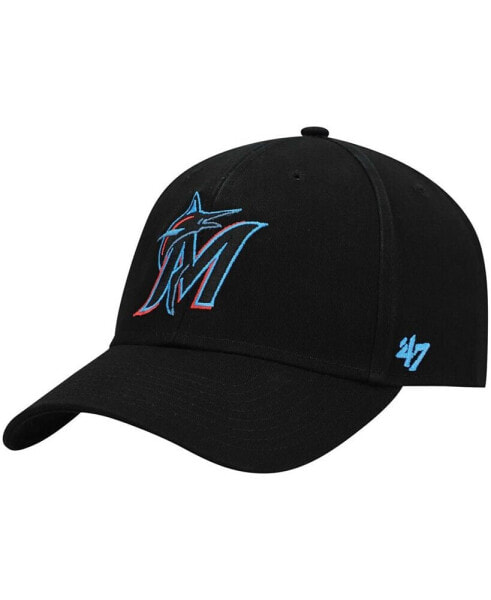 Men's Black Miami Marlins Legend MVP Adjustable Hat