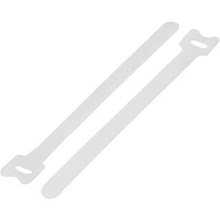 Кабельные стяжки на липучке Hook & Loop белого цвета Conrad TC-MGT-180WE203 - 18 см - 12 мм