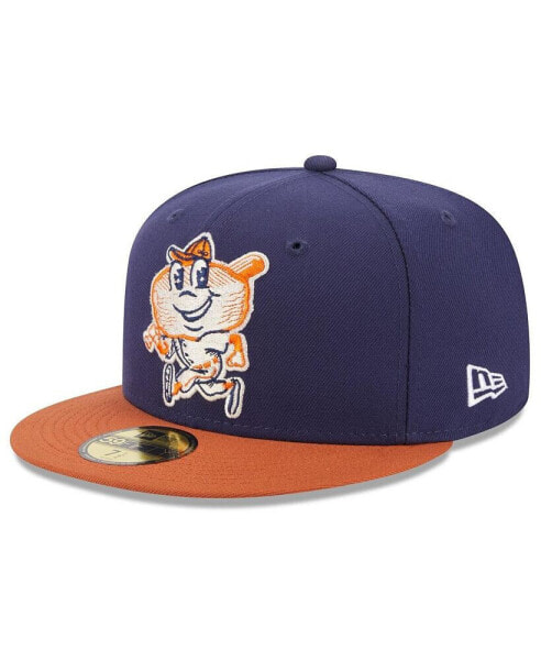 Men's Navy Montgomery Biscuits Authentic Collection Alternate Logo 59FIFTY Fitted Hat