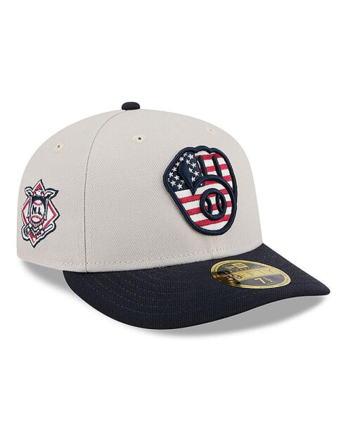 Men's Black Milwaukee Brewers 2024 Fourth of July Low Profile 59FIFTY Fitted Hat