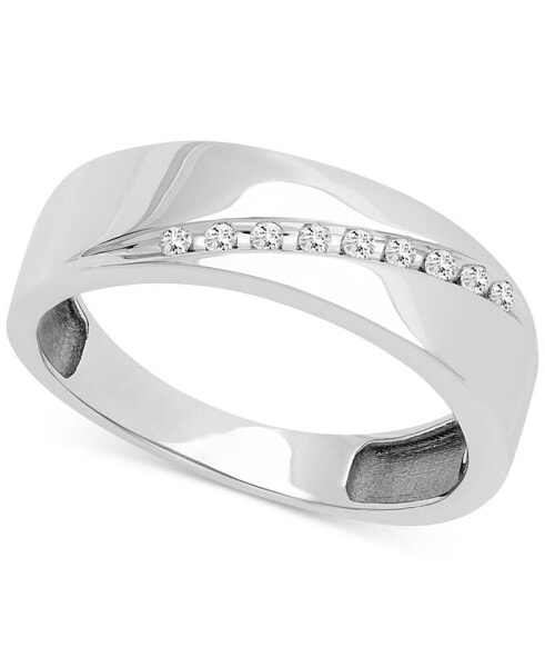 Кольцо Macy's Diamond Diagonal Wedding Band.