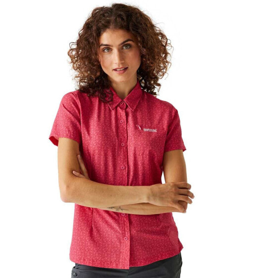 Рубашка Regatta Travel Packaway с коротким рукавом, спортивная, ISAFLEX, легкая, быстросохнущая