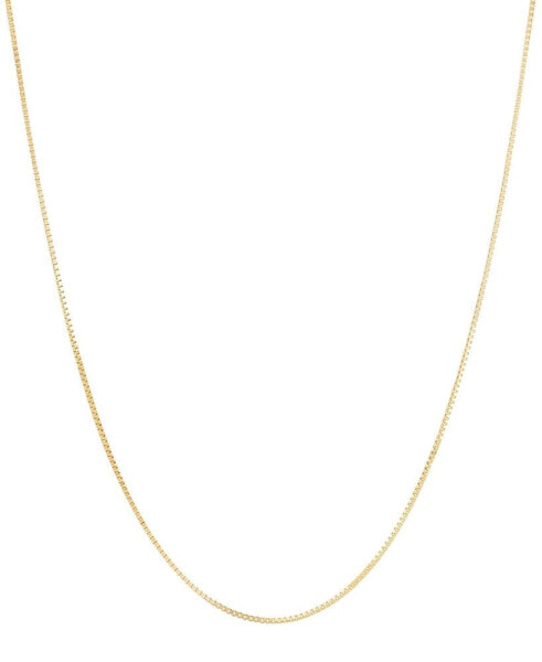 Delicate Box Chain 20" Strand Necklace (1/2mm) in 14k Gold