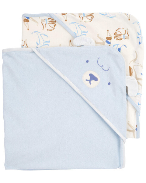 Baby 2-Pack Hooded Baby Towels One Size