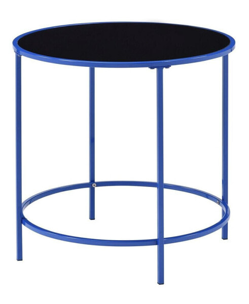 Vardo Glass Top Side Table