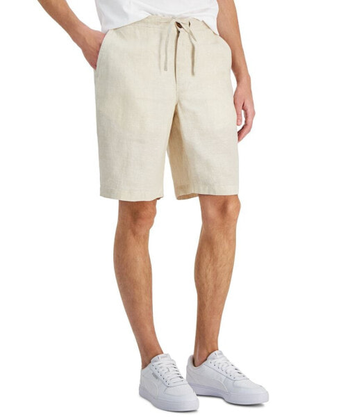 Men's Linen 9" Drawstring Shorts, Created for Macy's