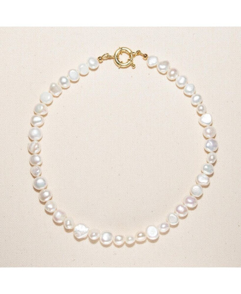 18K Gold Plated Freshwater Pearls - Pete Necklace 17" For Unisex