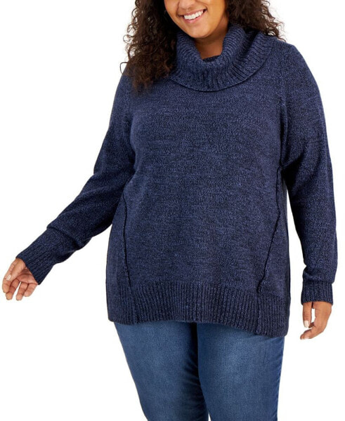 Plus Size Cowlneck Sweater, Created for Macy's