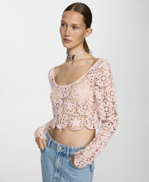 Women's Short Crochet Sweater