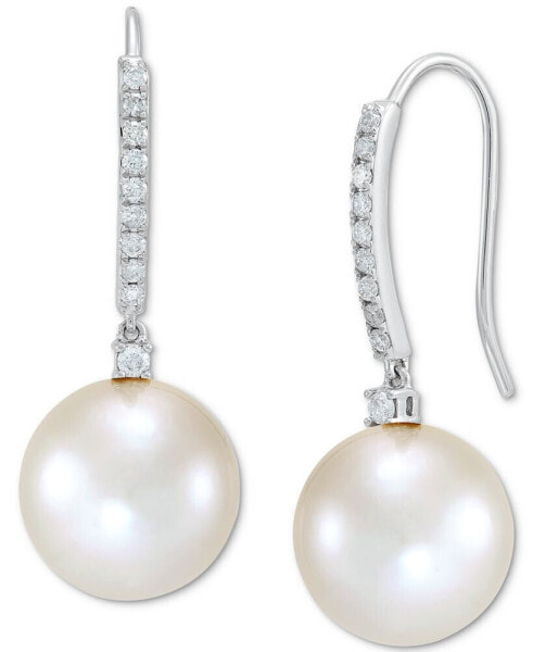 Cultured Ming Pearl (12mm) & Diamond (1/4 ct. t.w.) Drop Earrings