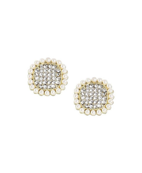 Women's Checkered Stud Earrings