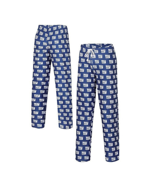 Women's Royal New York Giants Gauge Allover Print Sleep Pants