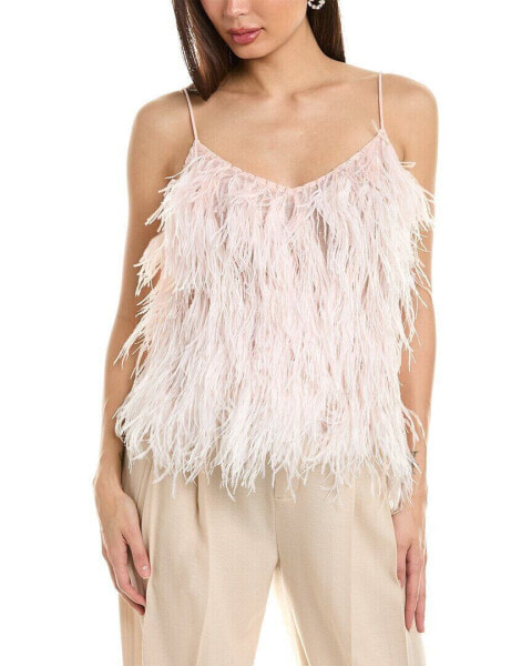 Emily Shalant Feather Spaghetti Strap Cami Women's