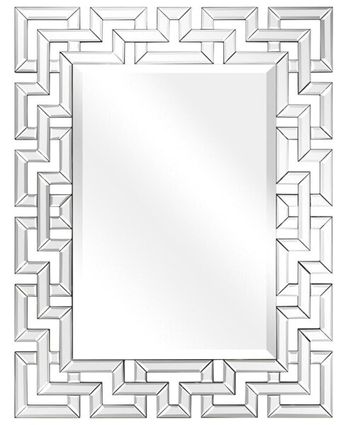 Зеркало в деревянной раме с антикварными зеркальными панелями - 31" x 40" от Empire Art Direct