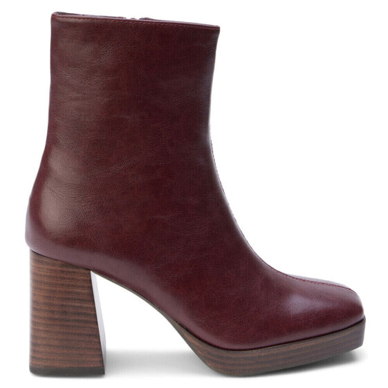 COCONUTS by Matisse Duke Platform Booties Womens Burgundy Casual Boots DUKE-642