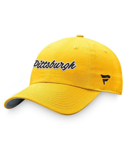 Women's Gold Pittsburgh Penguins Breakaway Adjustable Hat