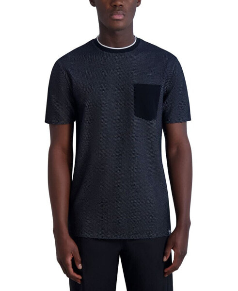 Men's Slim-Fit Textured Pocket T-Shirt, Created for Macy's
