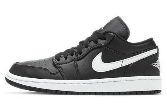 Кроссовки Nike Air Jordan 1 Low Black White (W) (Черный)