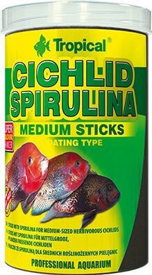 Tropical CICHLID SPIRULINA MEDIUM STICKS 1l